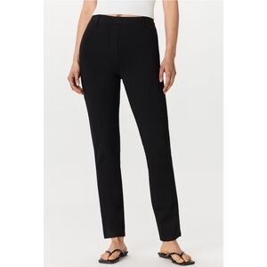 NWT Quince Ultra Stretch Ponte Straight Leg Pants, Size Large, Color Black